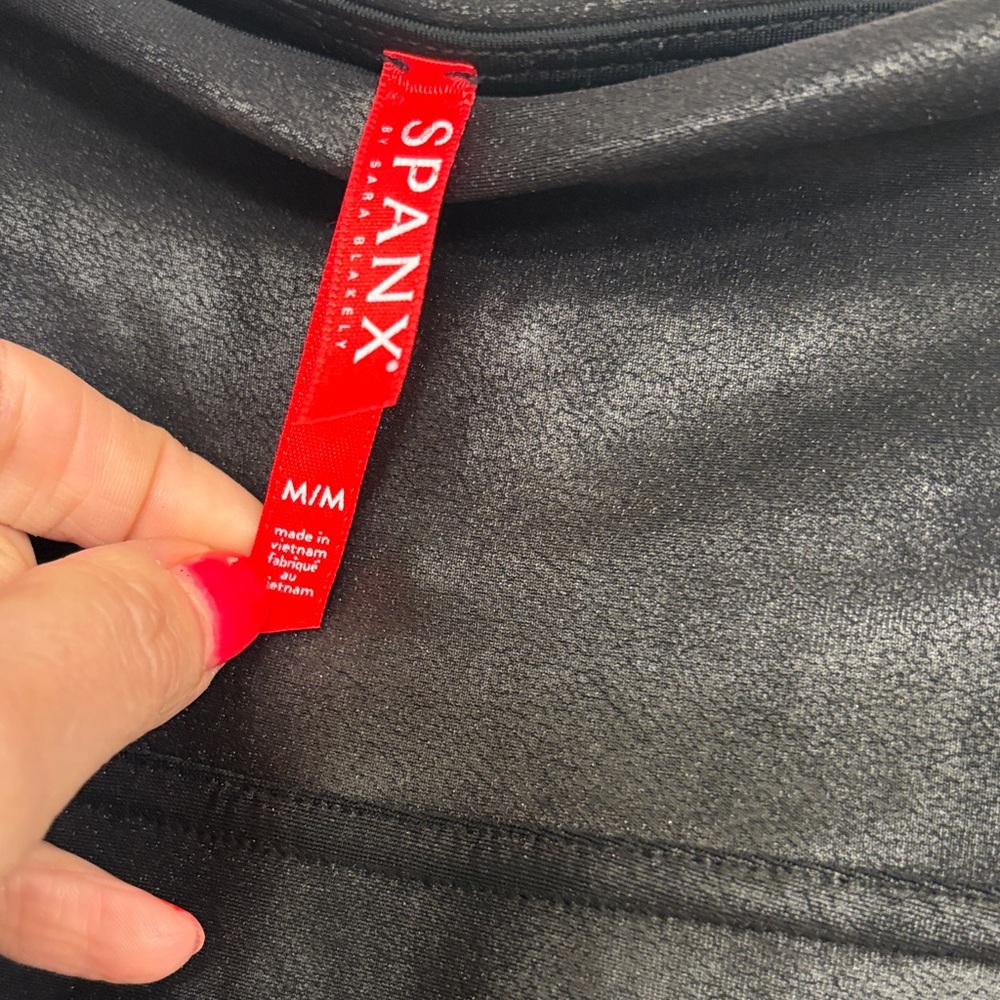 SPANX Shiny Black Leggings